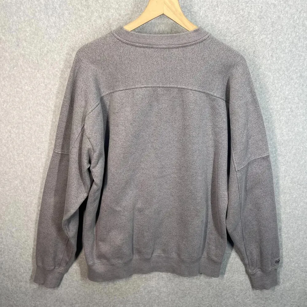 Vintage 90s Dallas Cowboys Majestic Waffle Sweatshirt‎ Mens M Gray Embroidered